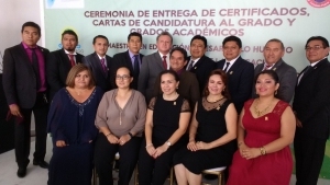 Ceremonia de entrega de Certificados, Cartas de Candidaturas al Grado y Grados Académicos